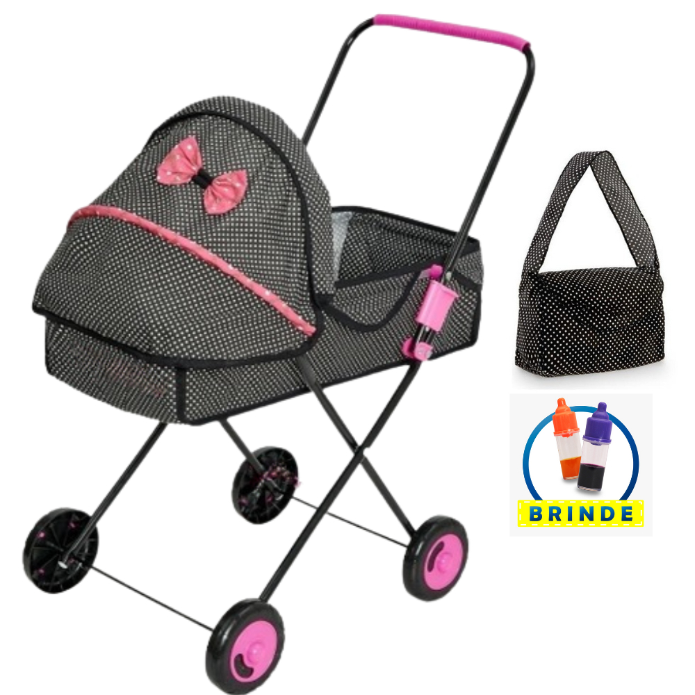 Carrinho De Boneca Reborn Berço Ninar Milano Xikiti angel