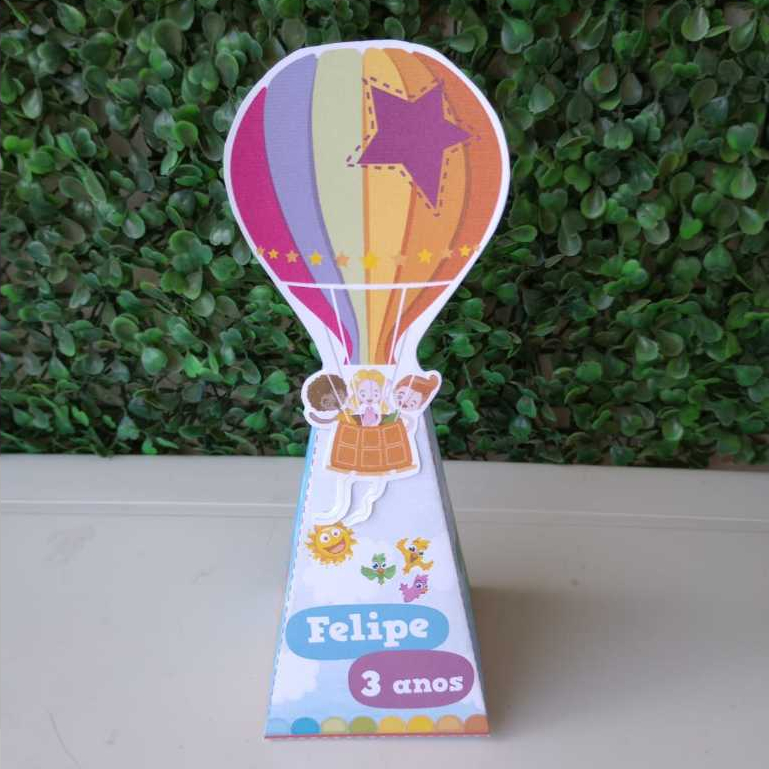Caixa Pirâmide Mundo Bita | Personalizados | Lembrancinhas | Festa infantil | Aniversário
