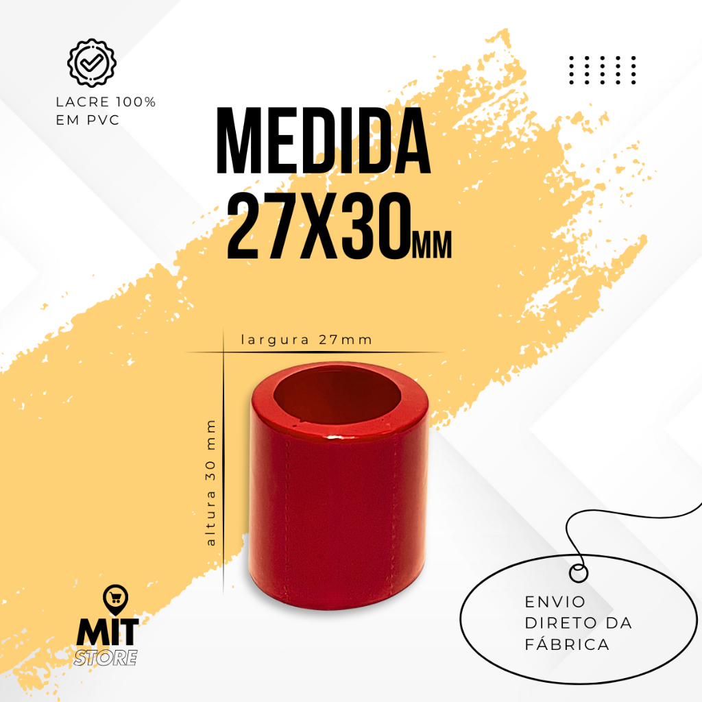 Kit 100 Lacres Para Garrafa de Molho 150ml em PVC Termoencolhível (27mm X 30mm)