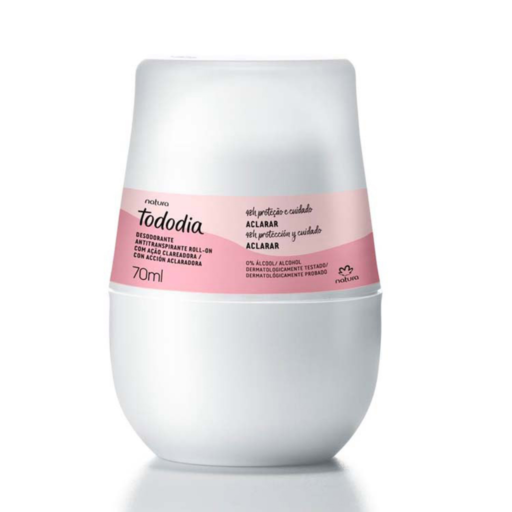 Desodorante Antitranspirante Roll-on Tododia Aclarar 70 ml.