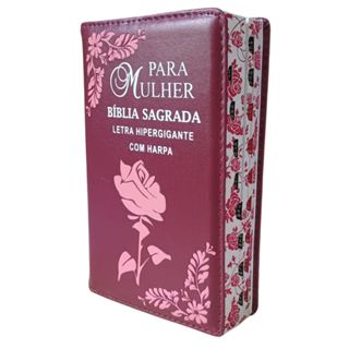 Bíblia para Mulher com Letras Hiper Gigantes Letras Bem Grandes de Verdade com Harpa e Corinhos em Oferta na Shopee