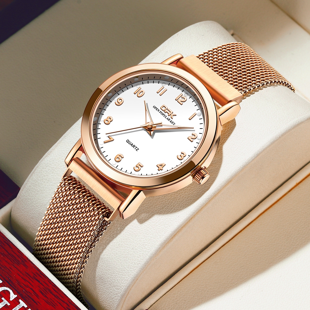 OPK Relógio Feminino A Prova D água Luxo Orient Muito Elegante Moda Simples e Moderna 8115 em Oferta na Shopee