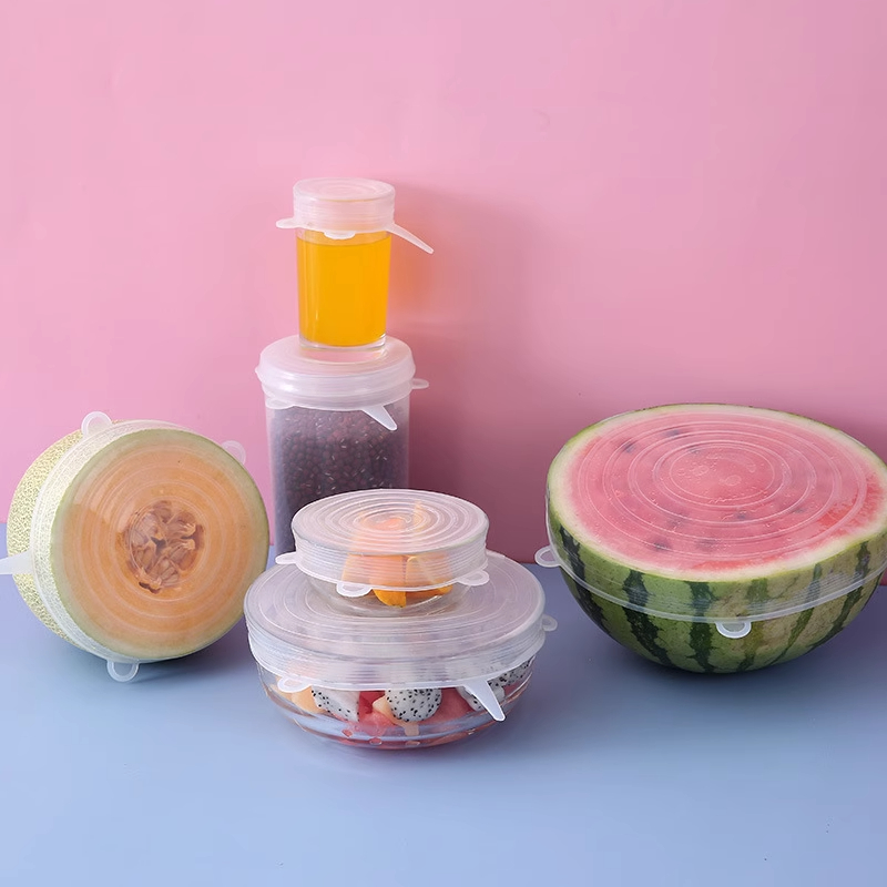 Kit 6 Tampas Panela Silicone Universal Reutilizável Elástica Tampas Silicone Cozinha Gelad...