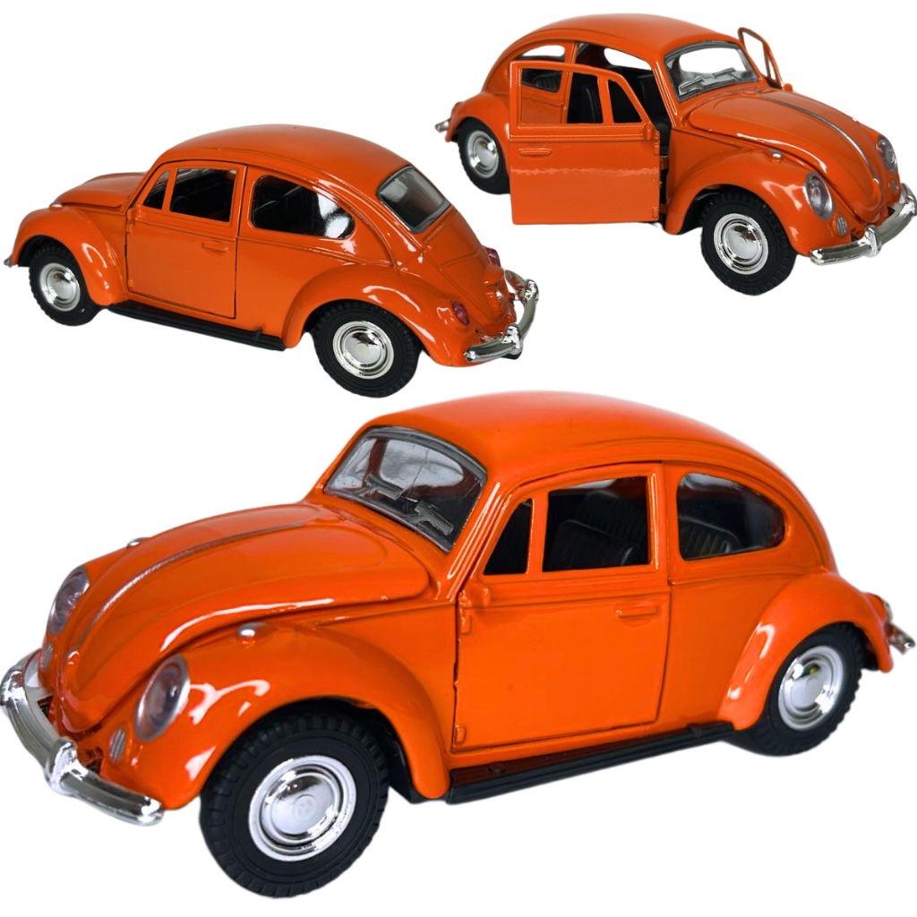 Carrinho De Ferro Fusca Fusquinha Abre Porta Capô Fricção Miniatura