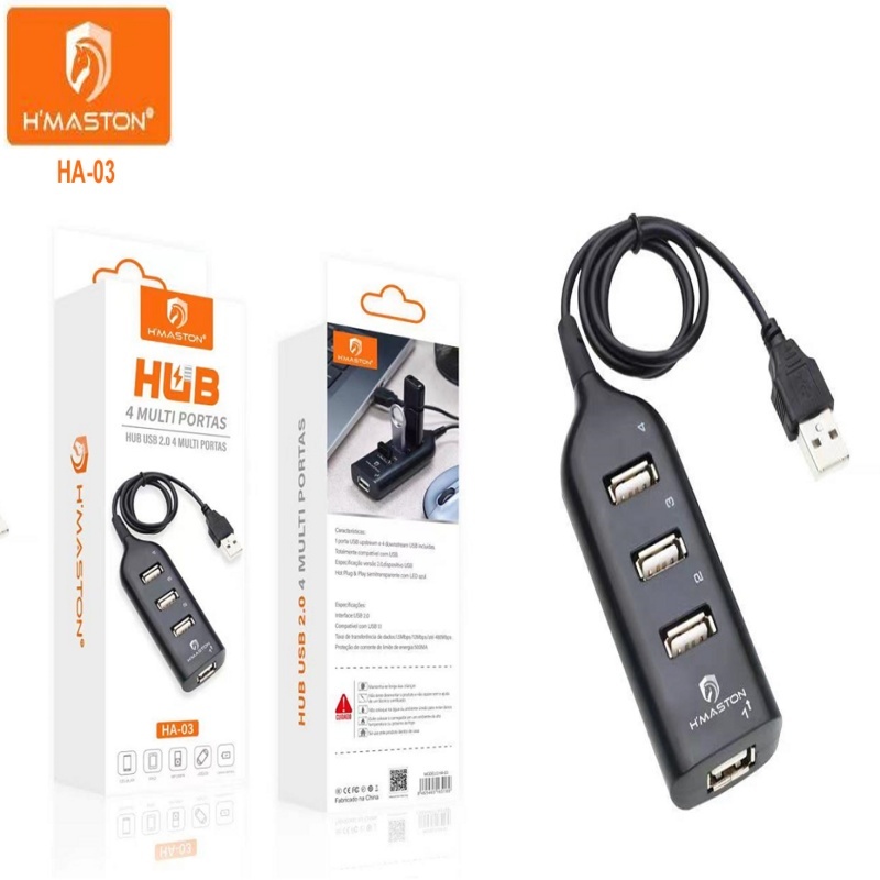 Mobilador Hub Com 4 ou 7 Portas USB 2.0 Adaptador Com Interruptor ou Sem HA-01/02/03