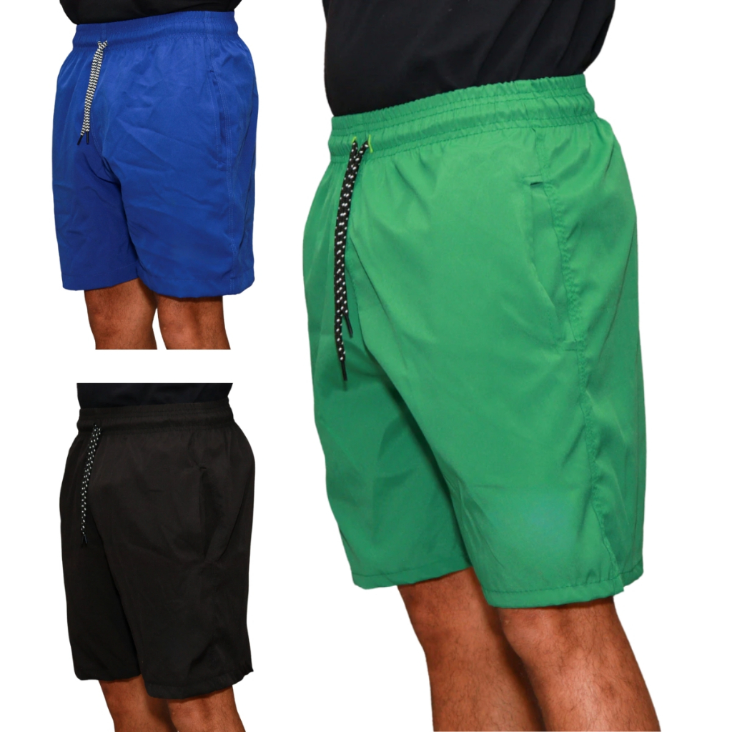 Short Bermuda Tactel Esportivo com Elastano e Cadarço Exercicios Atividades Fisicas - Várias Cores