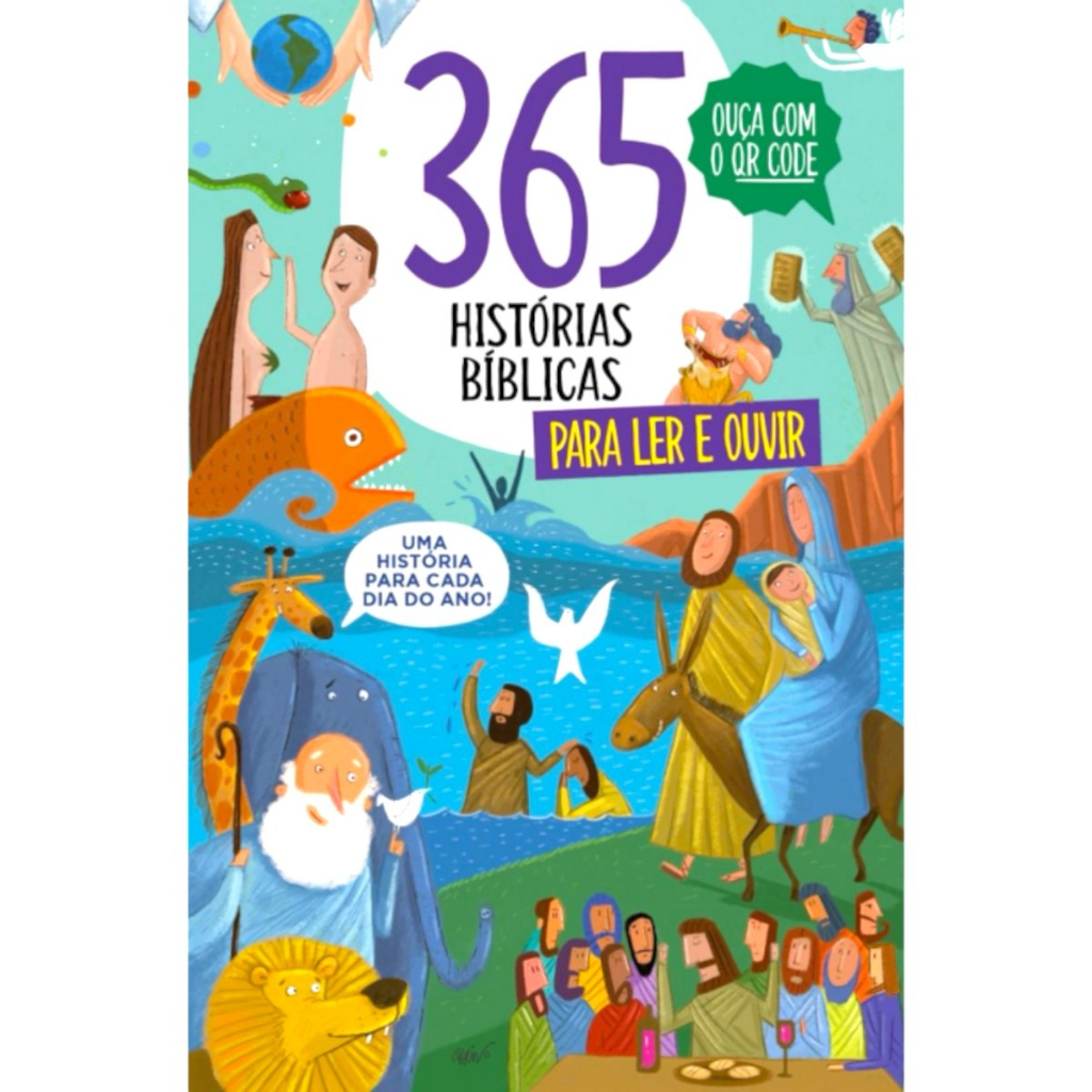 365 Histórias Bíblicas para ler e ouvir - Livro infantil  - Qr Code - Audiolivro - Pé da Letra em Oferta na Shopee