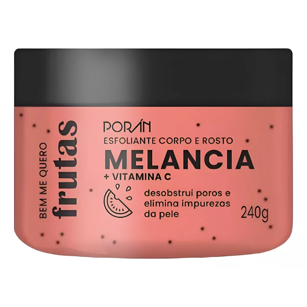Esfoliante Creme Com Ácido Hialurônico Porán 240g Elimina Impurezas Todo Tipo de Pele Corpo Rosto