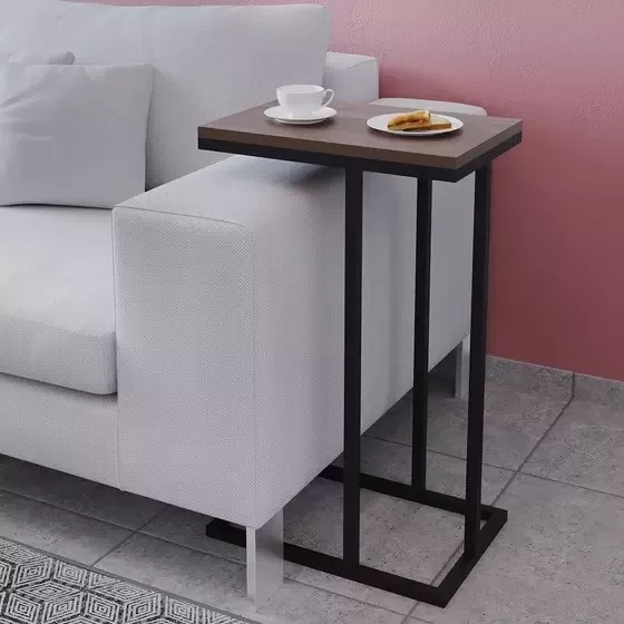 Mesa Lateral Canto Sofá Mesinha para Cama Apoio de Notebook Decoração Central de Ambientes