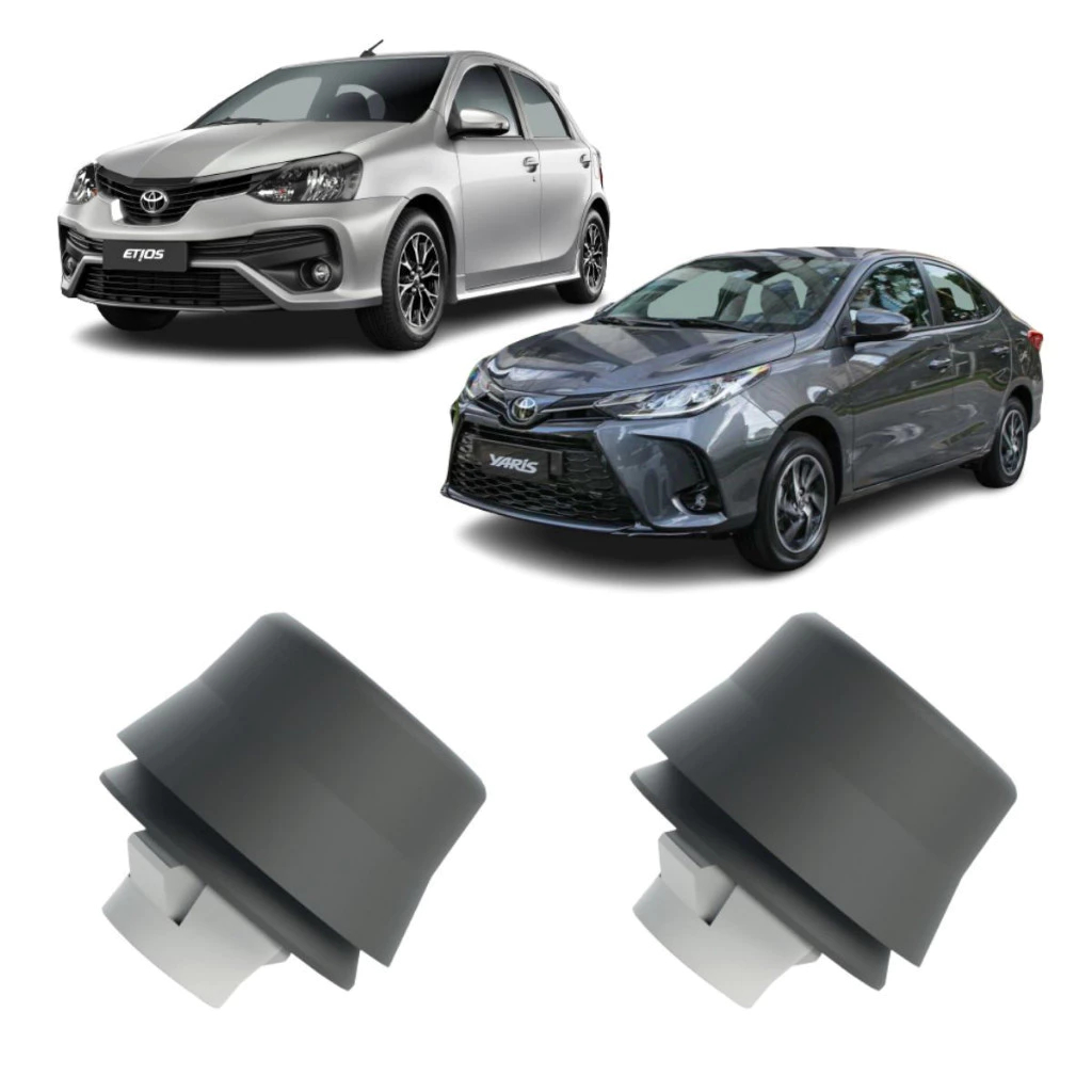 PAR BATENTE REGULA PORTA DIANTEIRA COROLLA 19/23 YARIS 18/23 CAMRY11/20 ETIOS 12/20 BORRACHA 02  PÇ