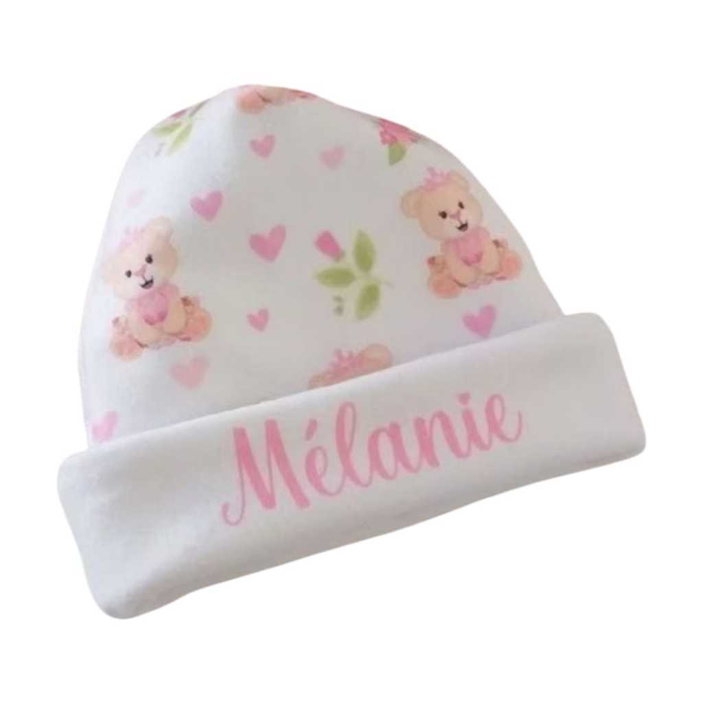 Touca Personalizada Escolha Tema Nome Plush Bebê Gorro