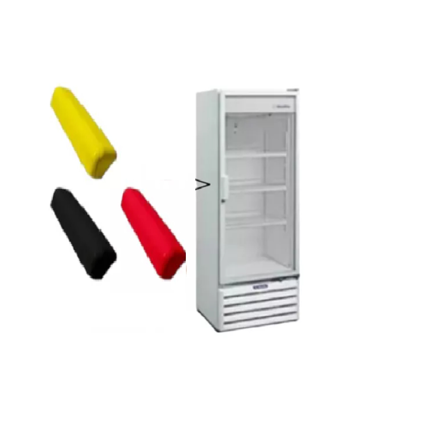 Puxador Expositor Amarelo Vermelho Preto Para Refrigerador Spazio