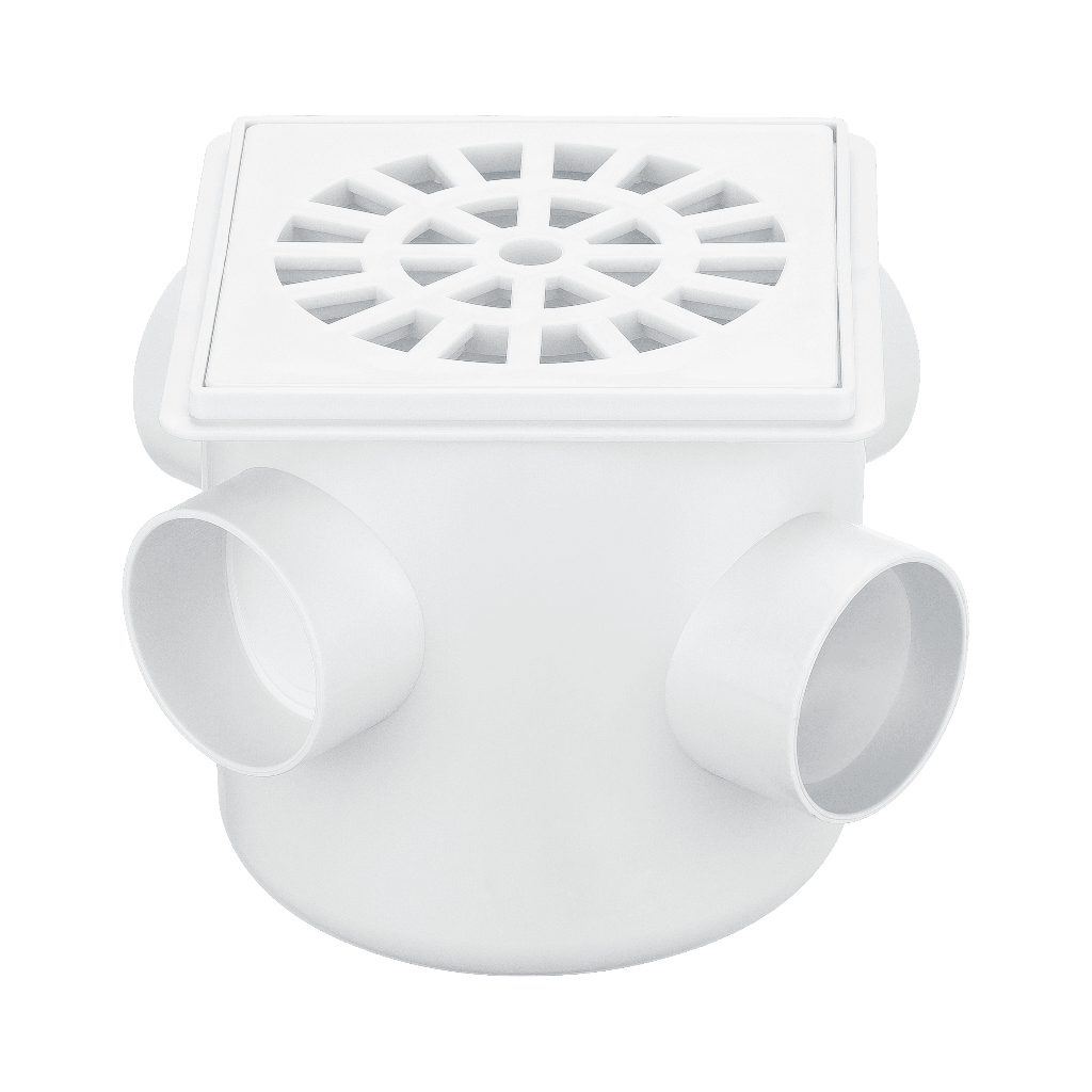 Caixa Sifonada de 100x100x40mm Quadrada Herc em Oferta na Shopee