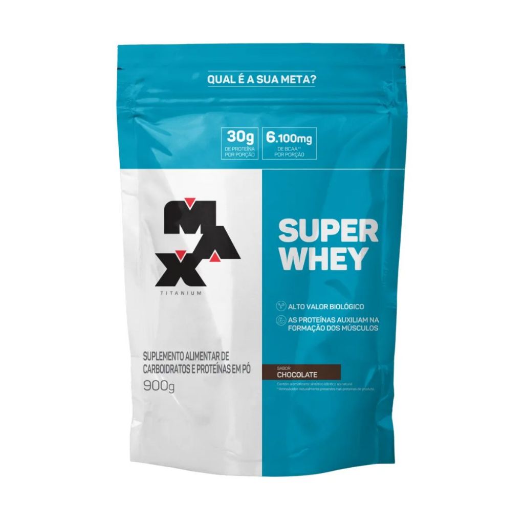 Super Whey Max Titanium Chocolate Refil 900g
