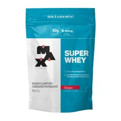 Super Whey Max Titanium Morango Refil 900g