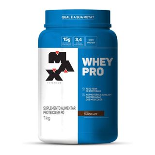 Whey Pro Max Titanium Chocolate 1kg em Oferta na Shopee
