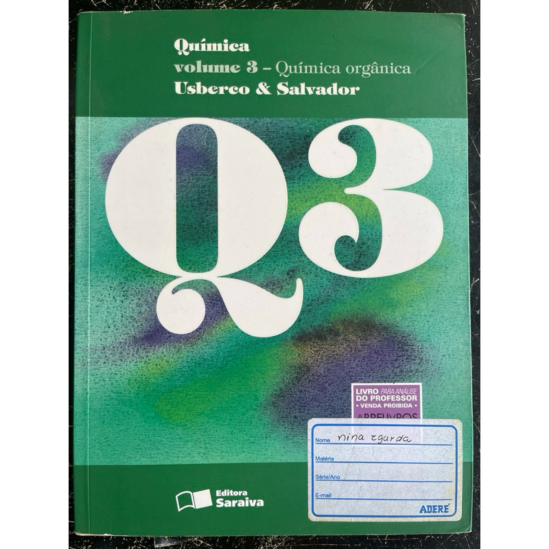 química orgânica volume 3 livro do professor