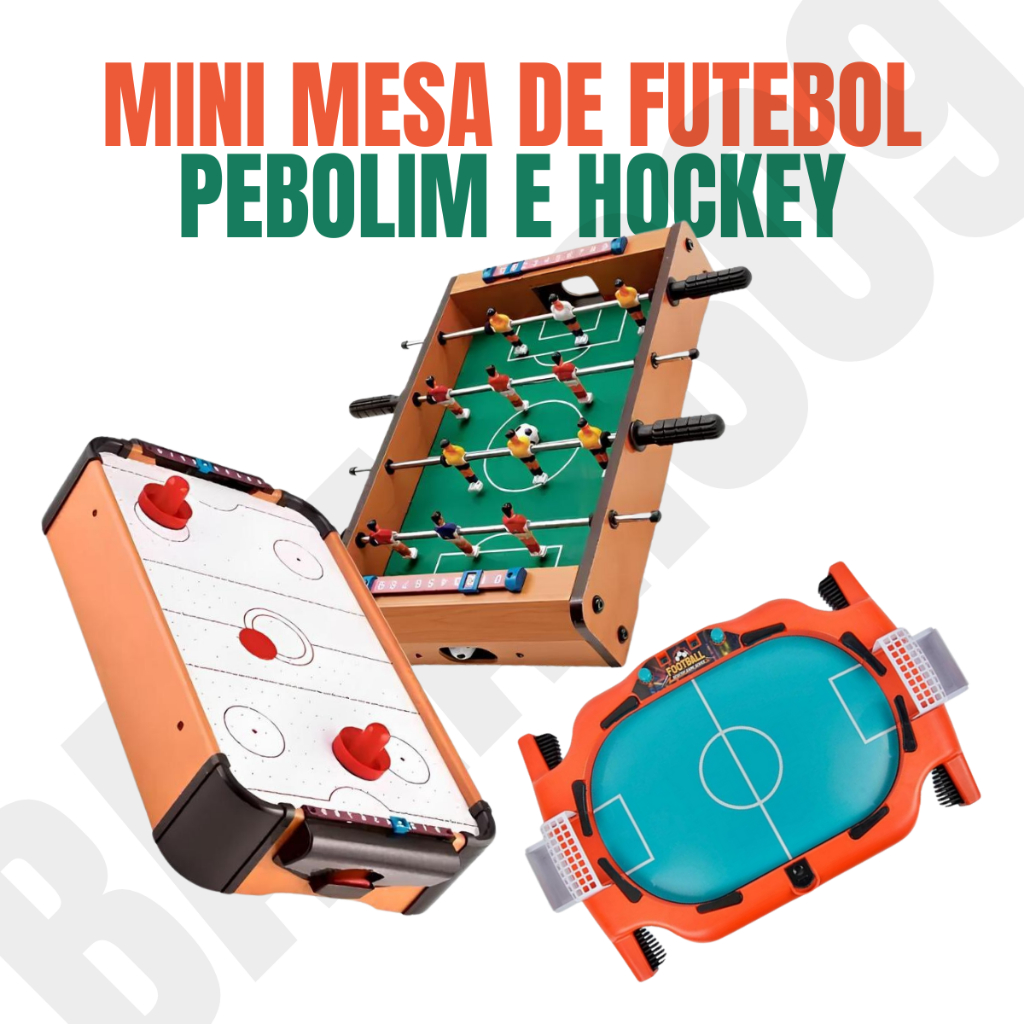 Mini Mesa de Jogos Futebol Hockey Totó/Pebolim Diversão Família Criança Infantil Compacta