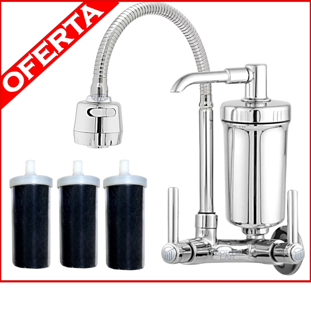 Torneira Gourmet de Cozinha com Filtro Tubo Flexível Promoção em Oferta na Shopee