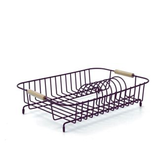 Escorredor de Pratos Preto Em Ferro e Madeira Design Moderno Funcional em Oferta na Shopee