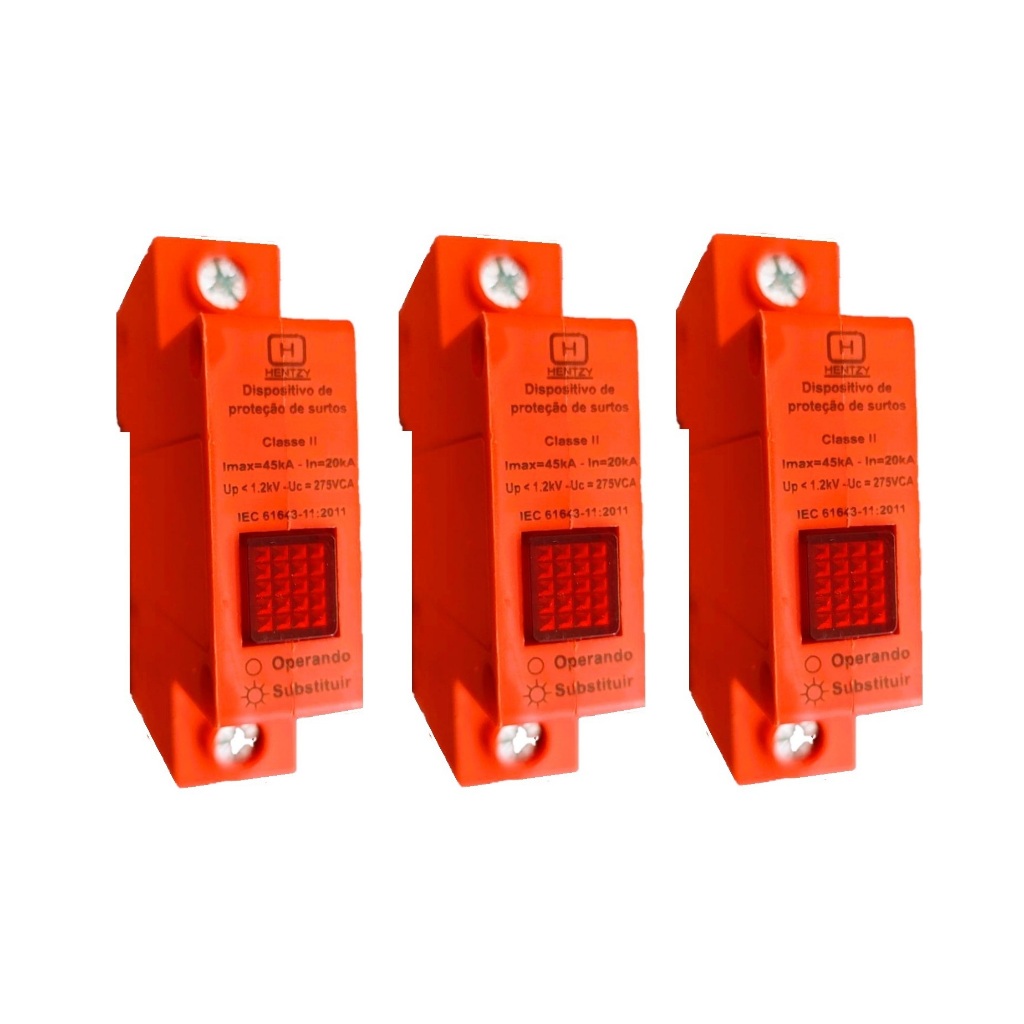 DPS Protetor Surto Anti Raio 275V 40/20ka - Hentzy 03 Unidades