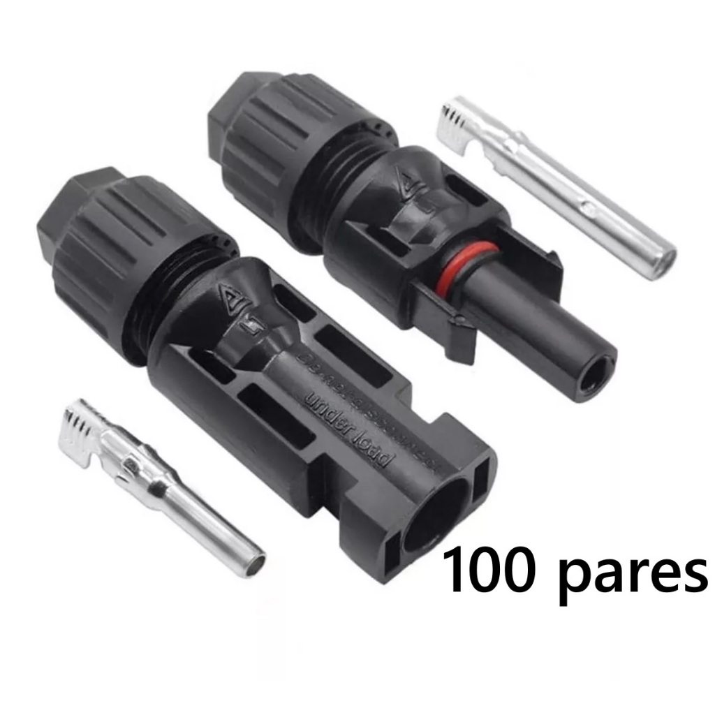 Conector Mc4 Painel Solar Energia Solar (100 Pares)