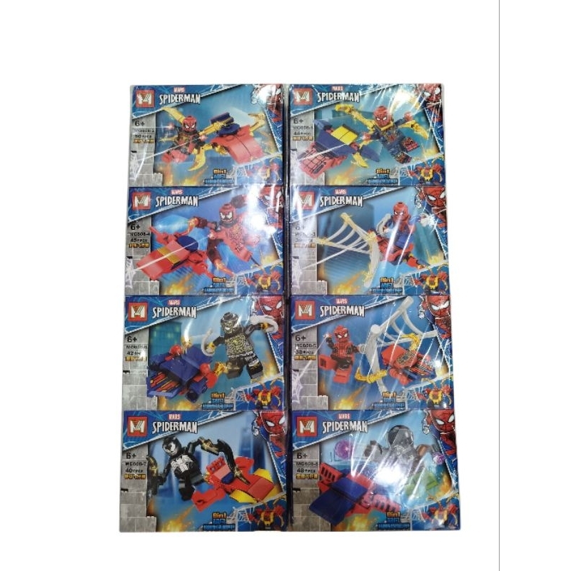 Lego homen Aranha kit com 8 caixa 346 peça de bloco