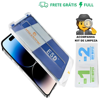 Kit 2 Pelicula de Vidro Temperado 9H Aplicação em 1 Toque Sem Poeira Protetor De Tela Para iPhone em Oferta na Shopee