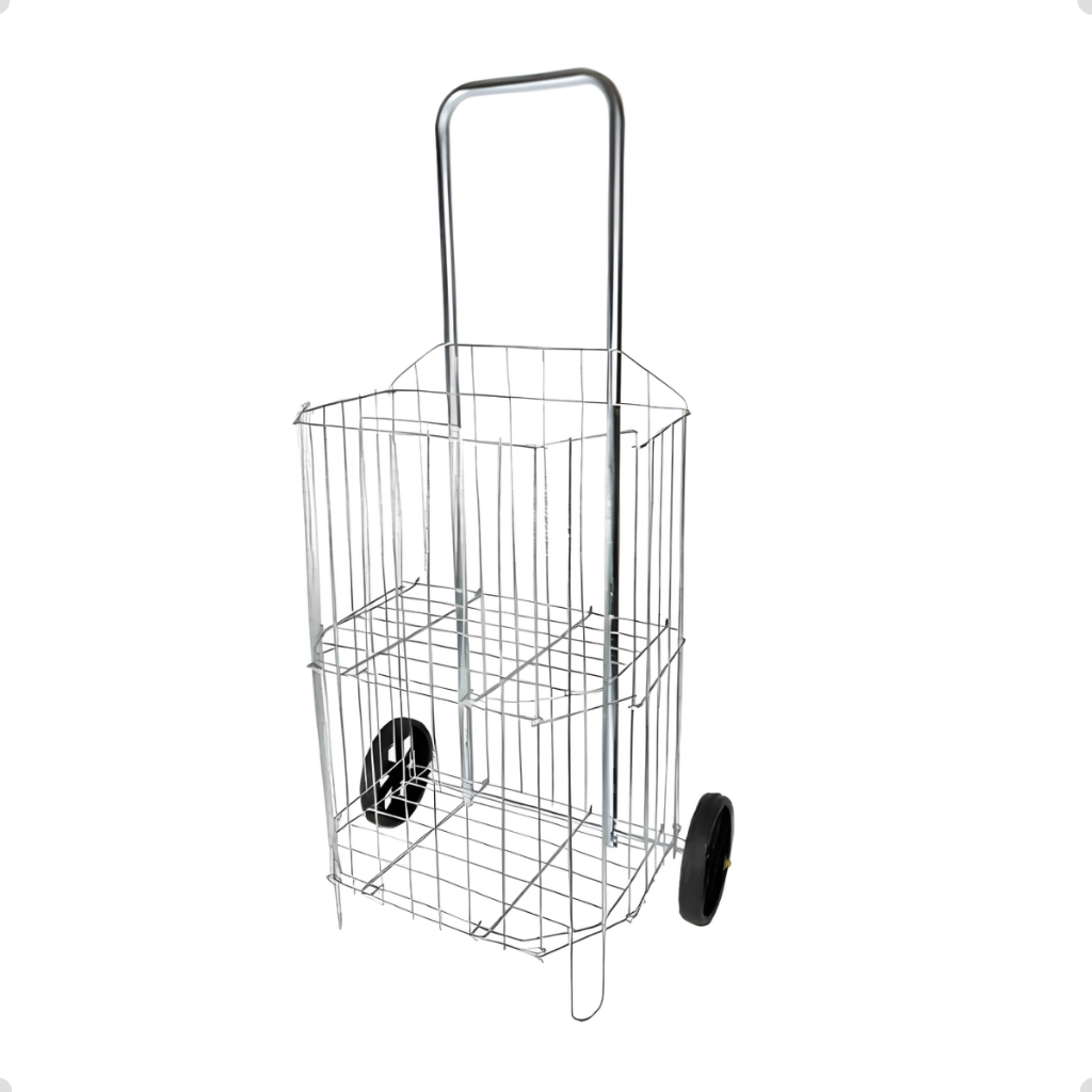 Carrinho Feira Cano Longo Pop Leve Portátil Eficiente Econômico