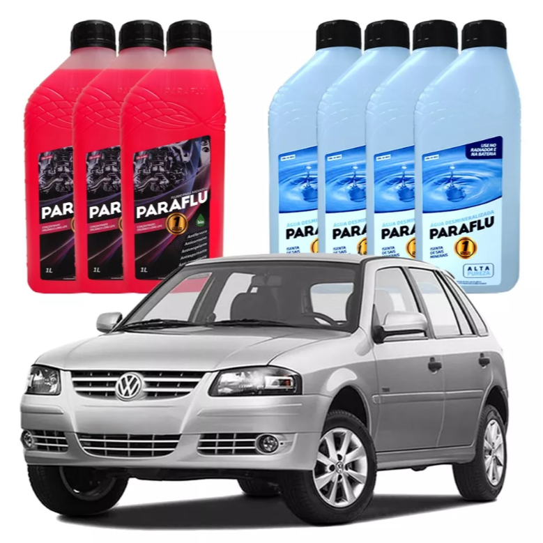 Kit Aditivo Rosa + Água Desmineralizada Paraflu Gol G4 G5 1.0 1.6 1.8 2009 em diante em Oferta na Shopee