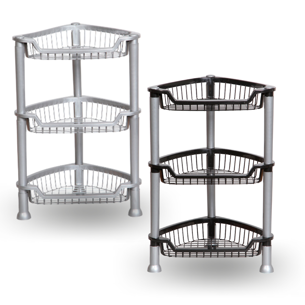 Prateleira Fruteira Multiuso Cozinha Organizador Triangular Desmontavel Tripla De Chão em Oferta na Shopee