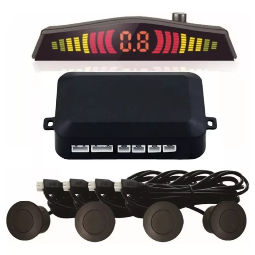 Sensor De Ré Emborrachado 4 Sensor Sinal Sonoro 20mm Preto First Option em Oferta na Shopee