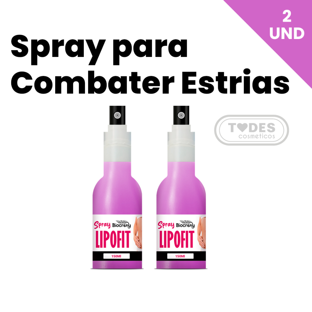 Kit 2 Spray Lipofit Redutor de Medidas, Melhora Aparência da Pele e Circulação Sanguínea Termo Ativo