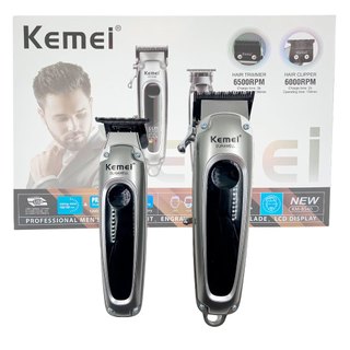 KIT 2 EM 1 KEMEI KM-8540 BIVOLT PARA CABELO BARBA E CORPO POTENCIA DE 5W PORTATIL SEM FIO USB TEMPO DE USO 150 MINUTOS em Oferta na Shopee