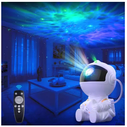 Mini Projetor De Luz Noturna Estrela De Astronauta Decoração Para Galáxia Luz De Luminária