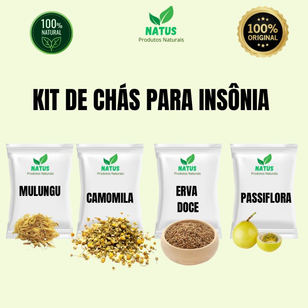 Imagem Kit especial para insônia\ calmante - 4 ervas diferentes e selecionadas  100% natural  (330g total)