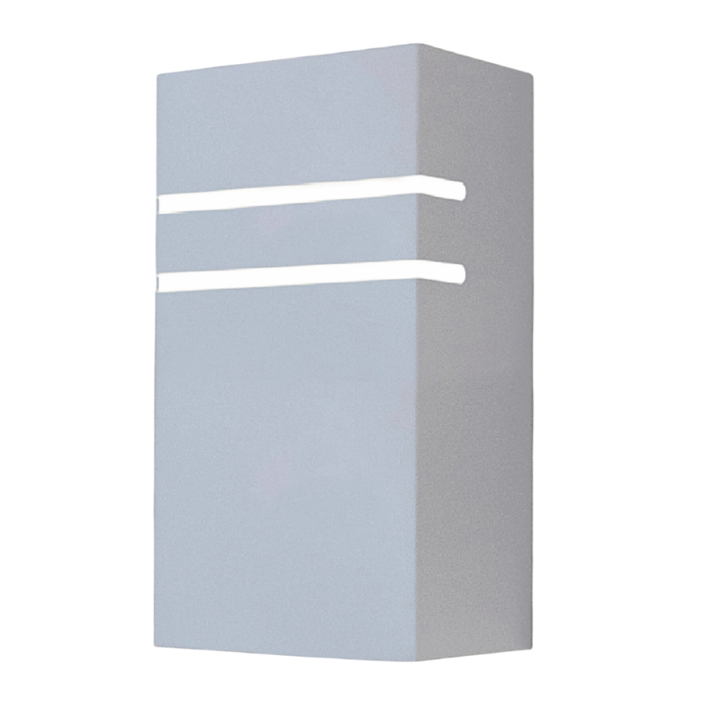 Arandela de Parede Externa Alumínio 22,2x12,2x8cm 2xG9 D&D Iluminação Branco