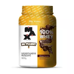 100% Whey Max Titanium Dr. Peanut Sabor Bombom Italiano Com 900g