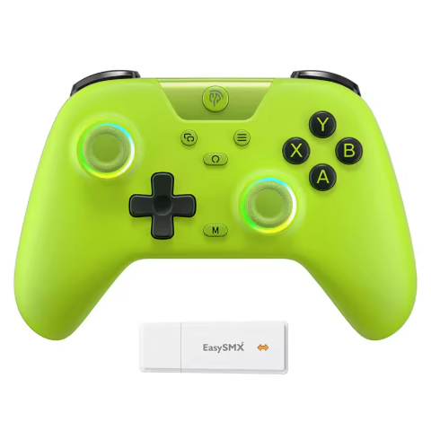 RGB EasySMX X05 Controle Sem Fio Gamepad Bluetooth Hall effect Compatível com PC/Celular/Switch/ Steam