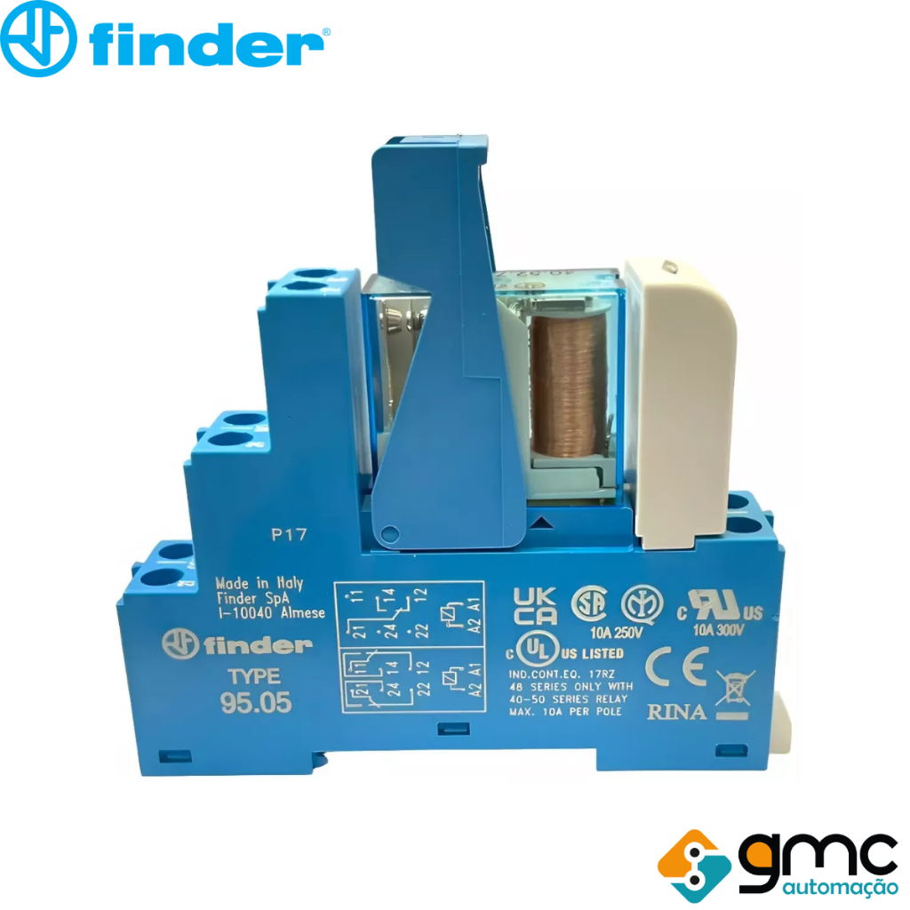 Rele De Interface Finder 24vcc 8a 2 Contato 49.52.7.024.0050