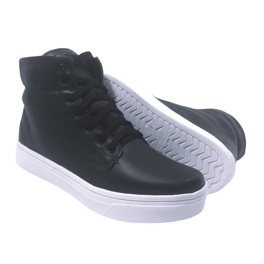 Tênis Feminino Cano Alto Tenis Botinha Estilo Tenis Coturno Feminino  Com Ajuste Cadarço Conforto para Todas as Ocasiões