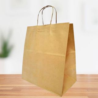 40 Sacolas De Papel Kraft Grande Resistente C/ Alça Delivery em Oferta na Shopee