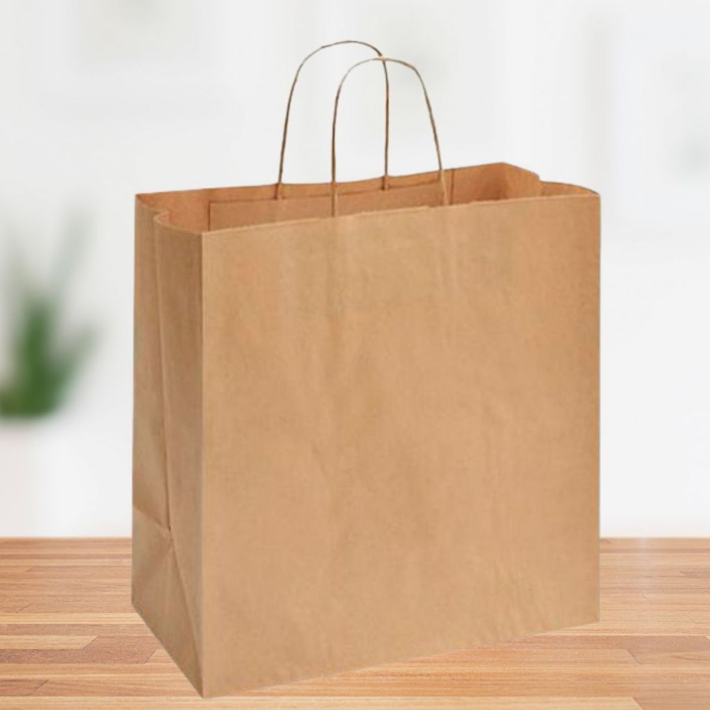 20 Sacola De Papel Grande 31,5x29,5x20 Para Delivery C/ Alça