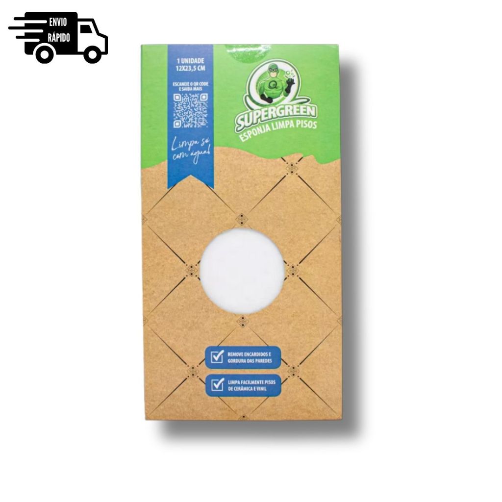 Esponja Mágica Akora Supergreen Limpa Pisos Paredes Vidraças e Azulejos