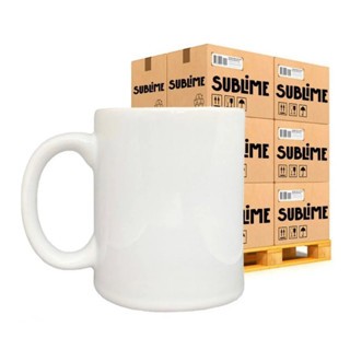 36 Caneca Branca Para Sublimação Nacional Sublime 325ml