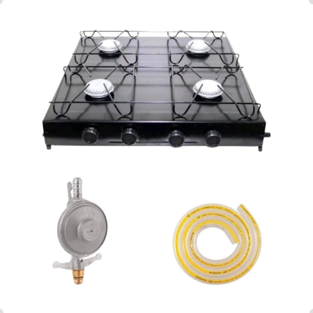 Fogão Cooktop de Mesa Portátil 4 Bocas a Gás em Oferta na Shopee