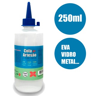 cola de silicone liquida artesanato eva isopor 250ml com bico dosador em Oferta na Shopee