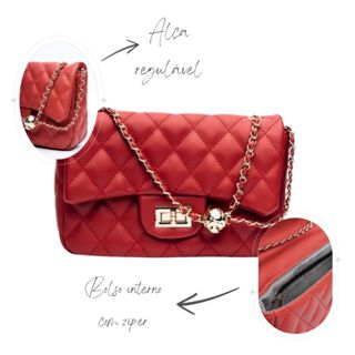 Bolsa blogueira Matelassê com Alça de Corrente Ajustável M450 em Oferta na Shopee