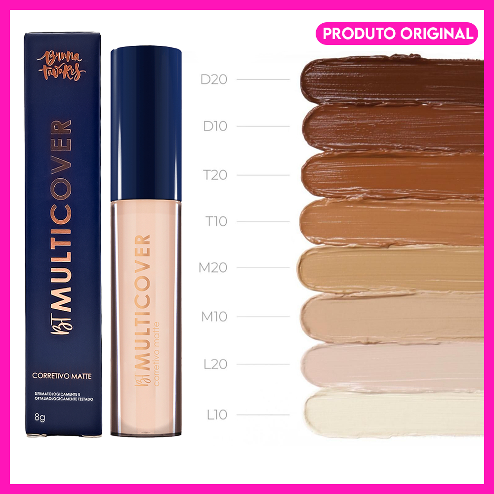 Bruna Tavares BT Corretivo Líquido Multicover Cobertura Média e Alta em Oferta na Shopee