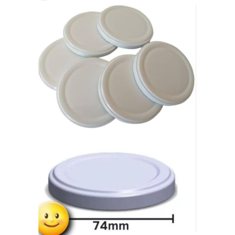 Tampa para vidro de conserva 74mm ( kit com  75 unidades)